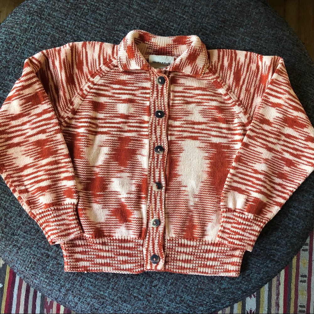 Misha and Puff Classic Cardigan in Paprika Space Dye